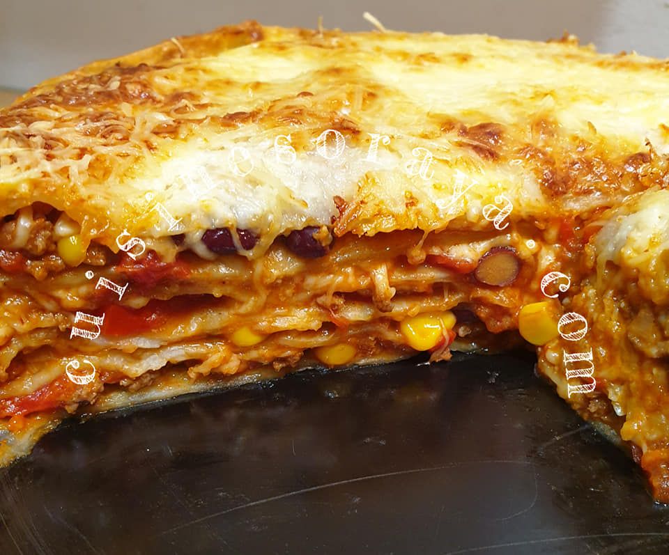 Lasagnes tortillas mexicaines
