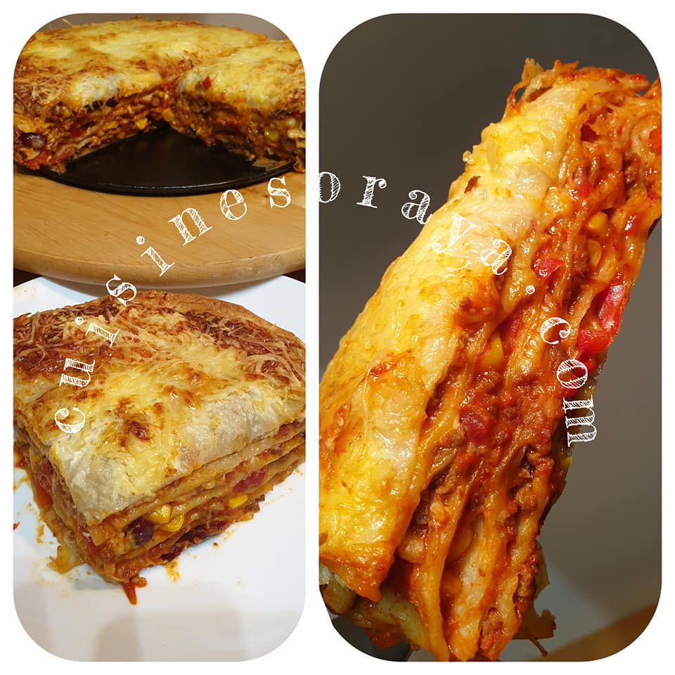 Lasagnes tortillas mexicaines