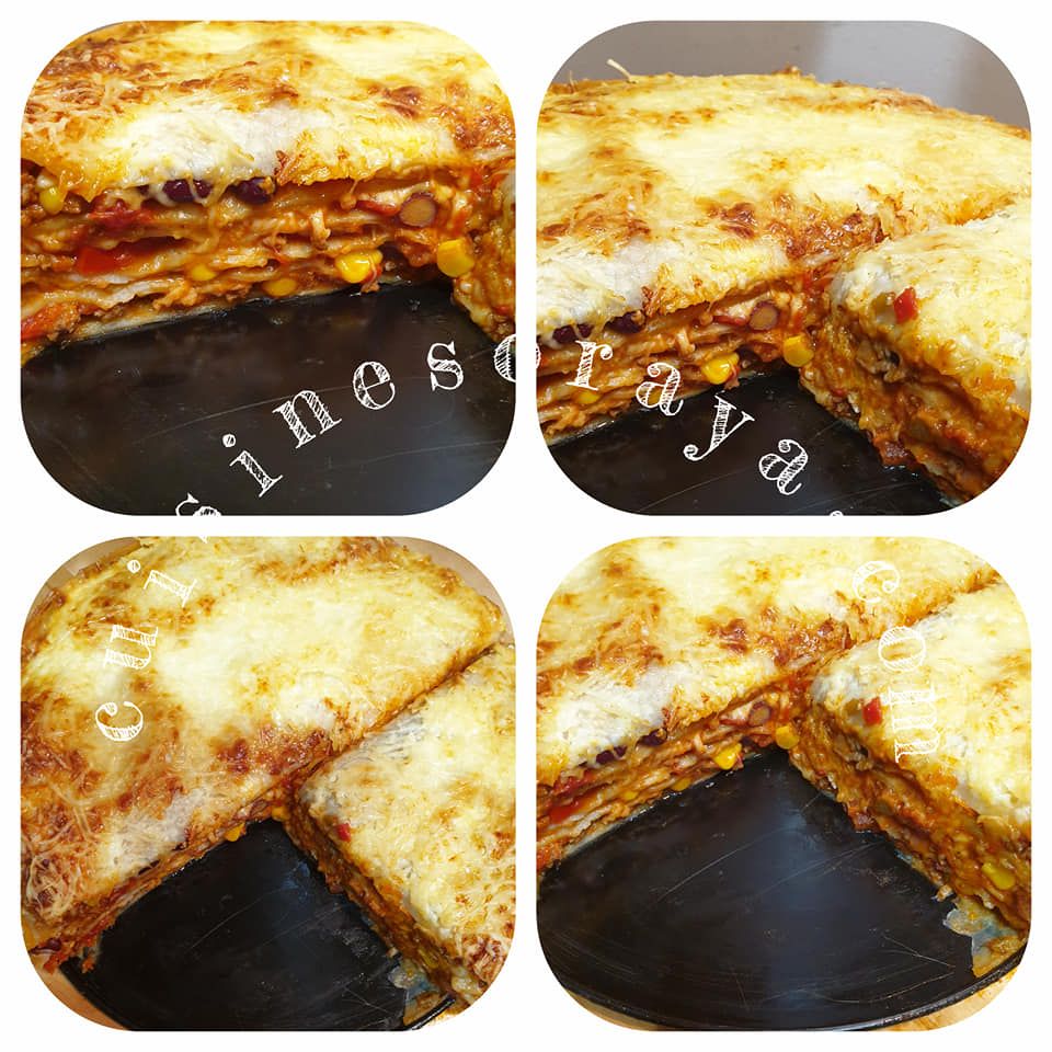 Lasagnes tortillas mexicaines