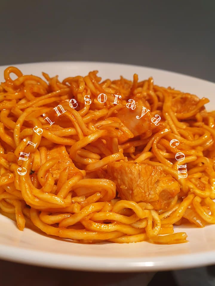Nouilles poulet façon pâte à la tunisienne très rapide.