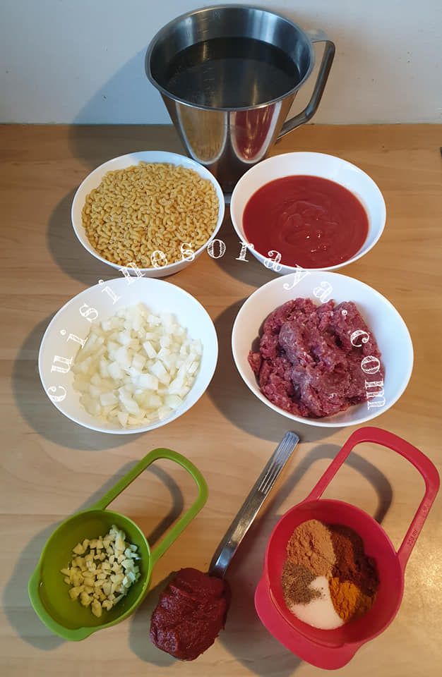Coquillettes, viande hachée express