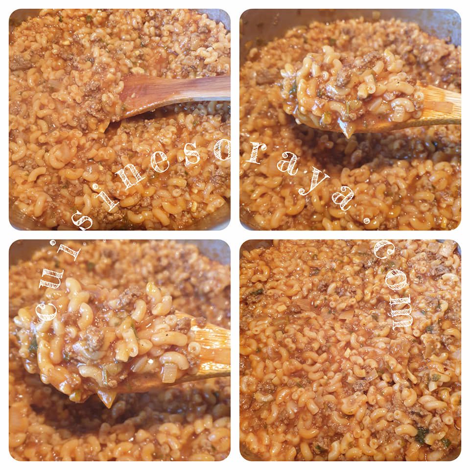 Coquillettes, viande hachée express