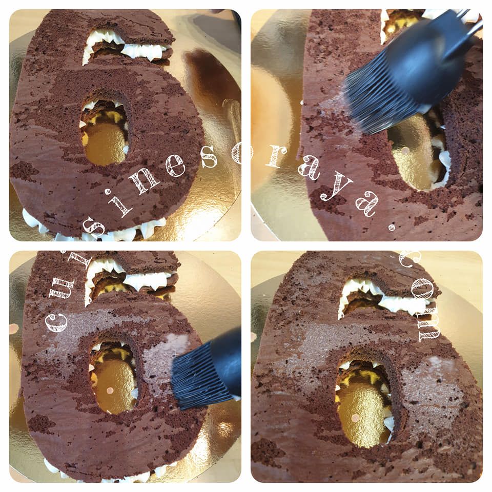 Number et letter cake en 100% génoise