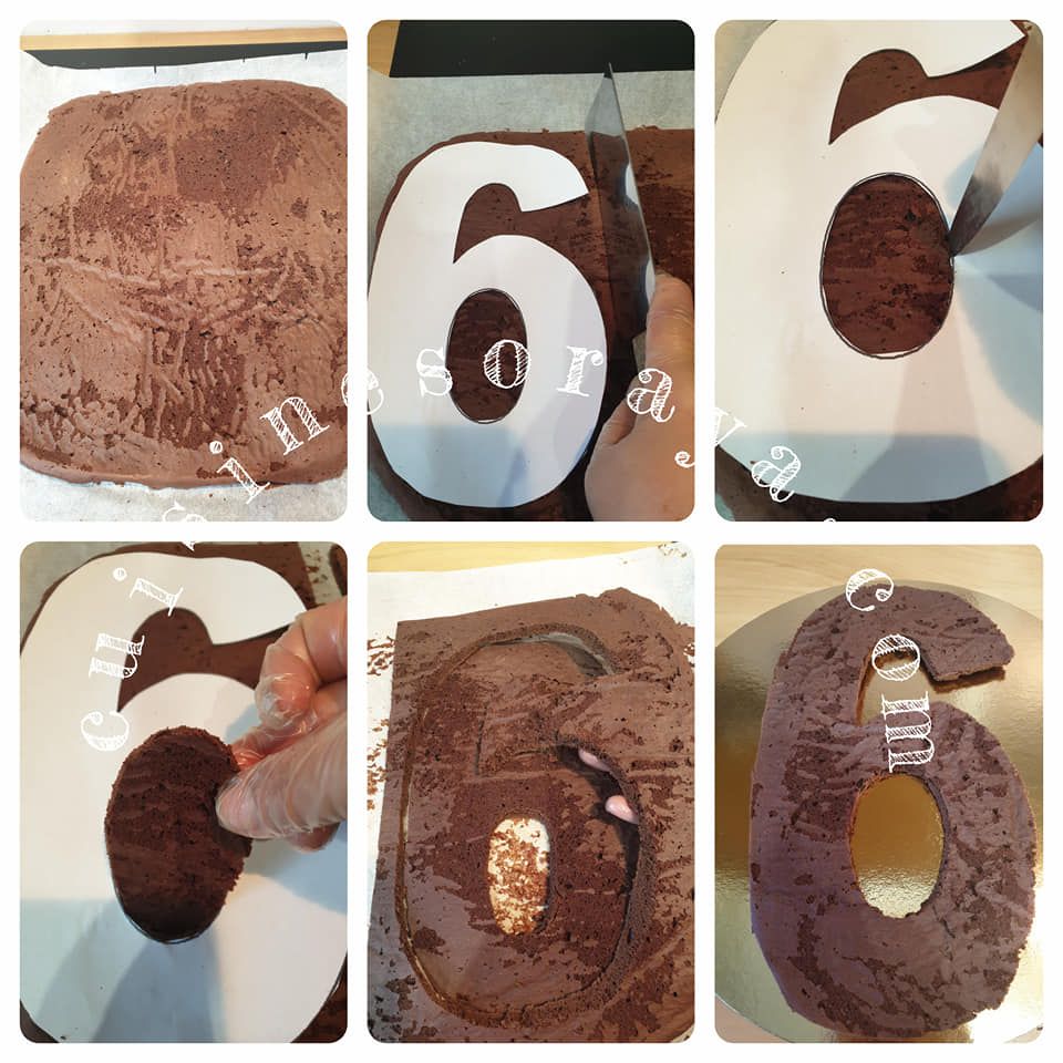 Number et letter cake en 100% génoise