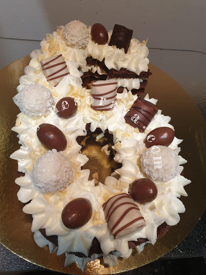 Number et letter cake en 100% génoise