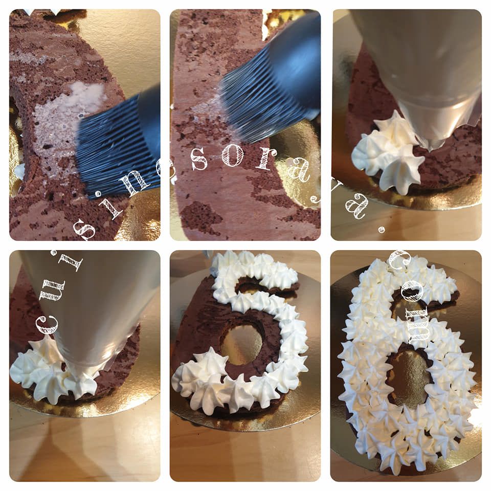 Number et letter cake en 100% génoise