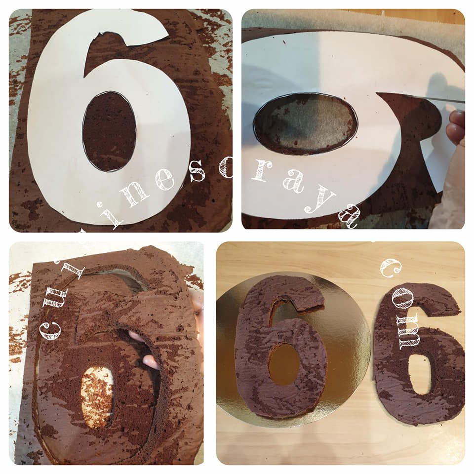 Number et letter cake en 100% génoise