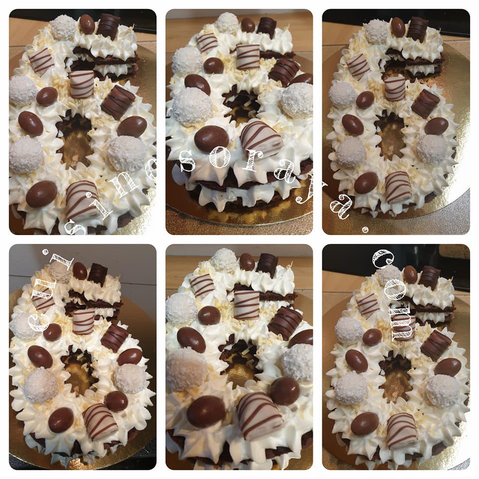 Number et letter cake en 100% génoise