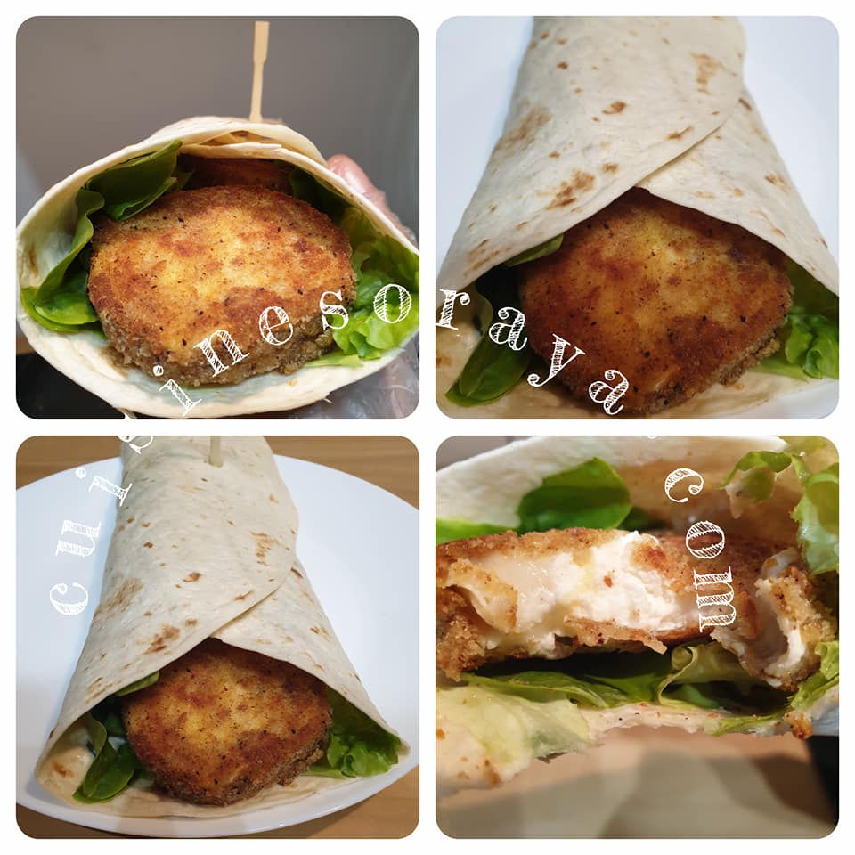 Wrap chèvre croustillant et crudités
