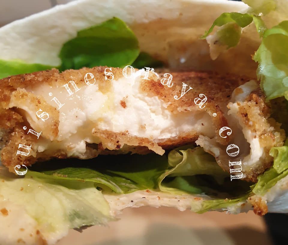 Wrap chèvre croustillant et crudités