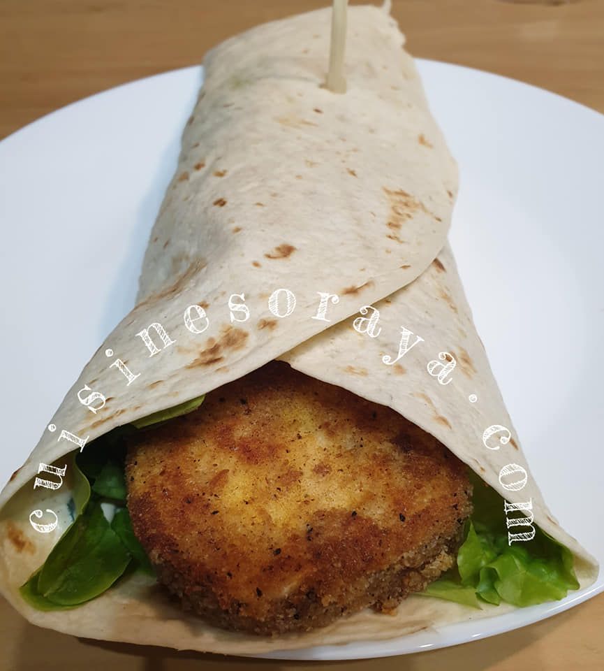 Wrap chèvre croustillant et crudités