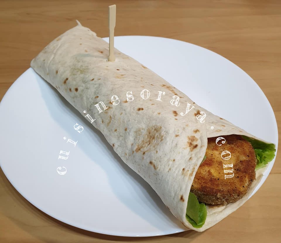 Wrap chèvre croustillant et crudités