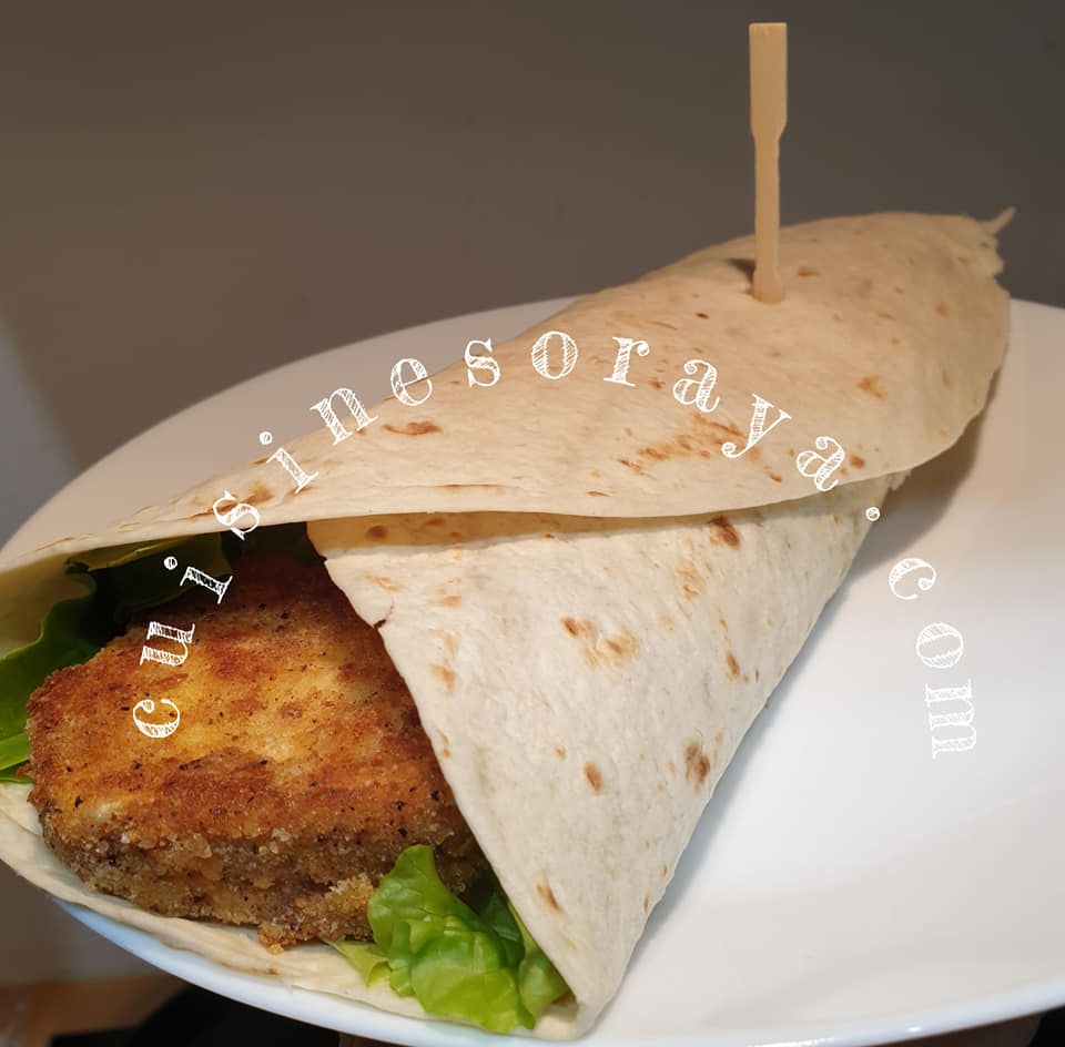 Wrap chèvre croustillant et crudités