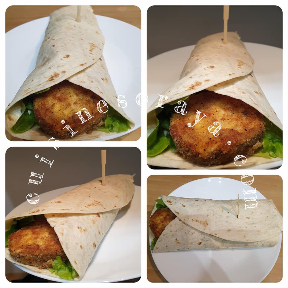 Wrap chèvre croustillant et crudités