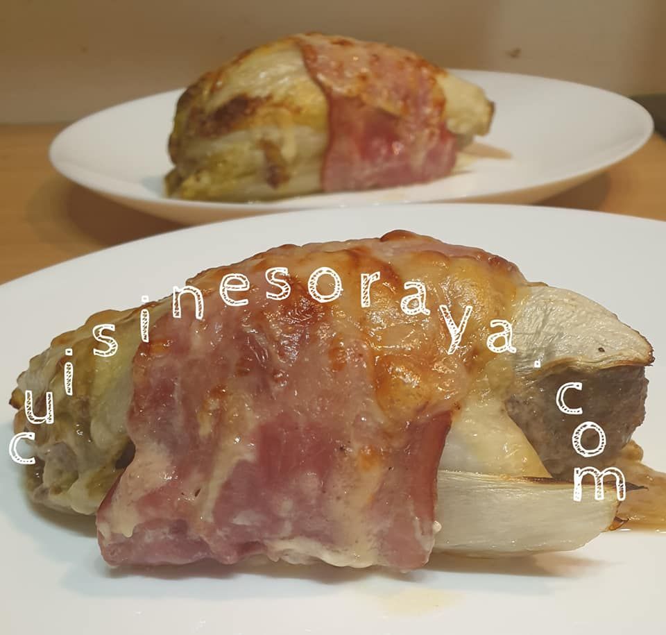 Endives farcies à la viande et gratinée au comté