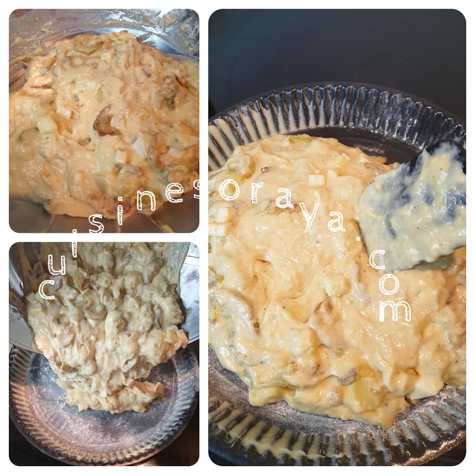 Gâteau salé à la courgette, pomme de terre et mozzarella
