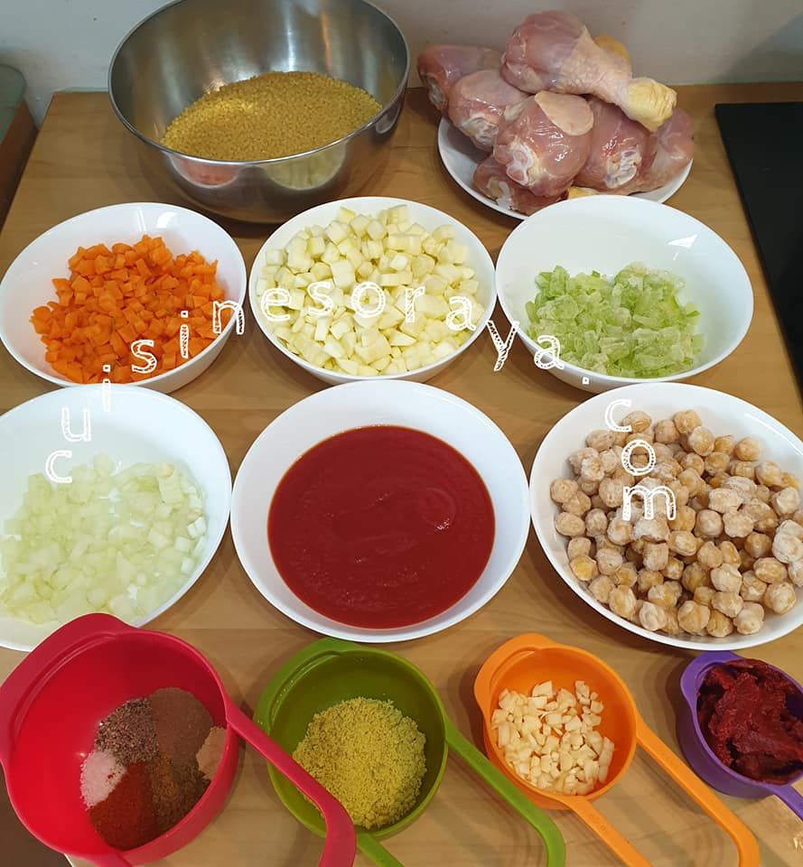 Petits plombs de légumes au poulet