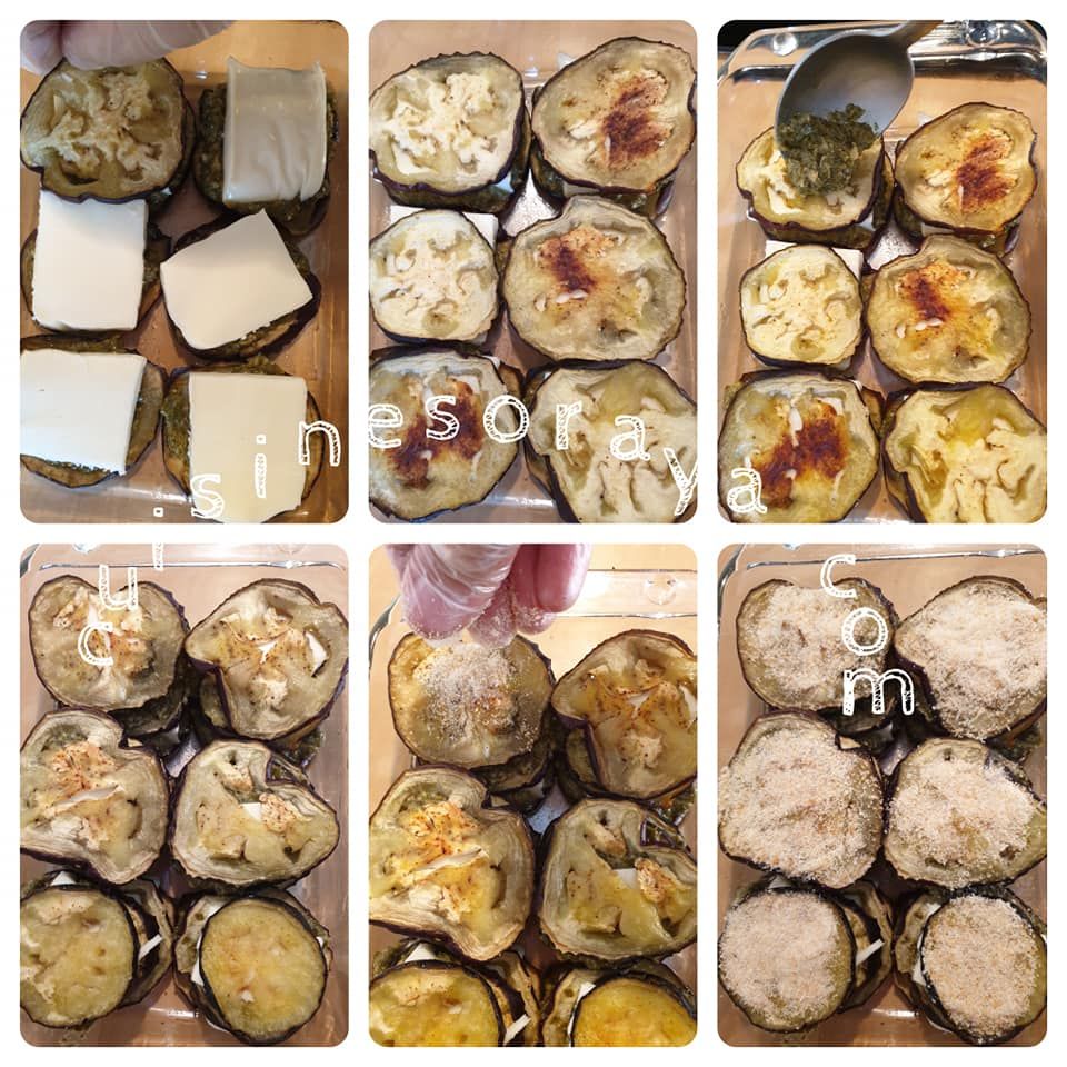 Aubergine au pesto et mozzarella