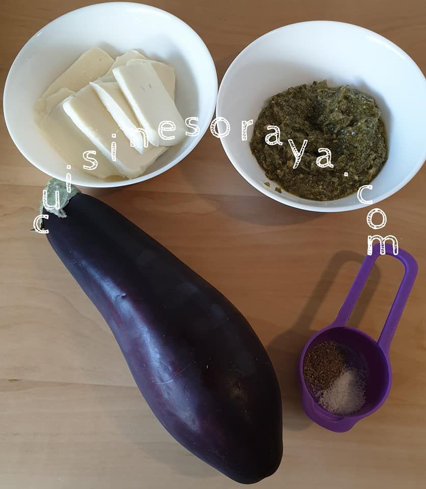 Aubergine au pesto et mozzarella