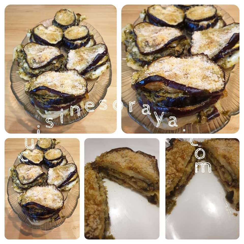 Aubergine au pesto et mozzarella