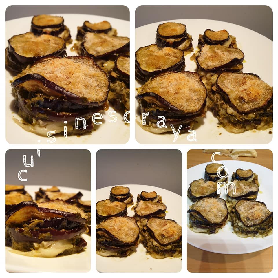Aubergine au pesto et mozzarella