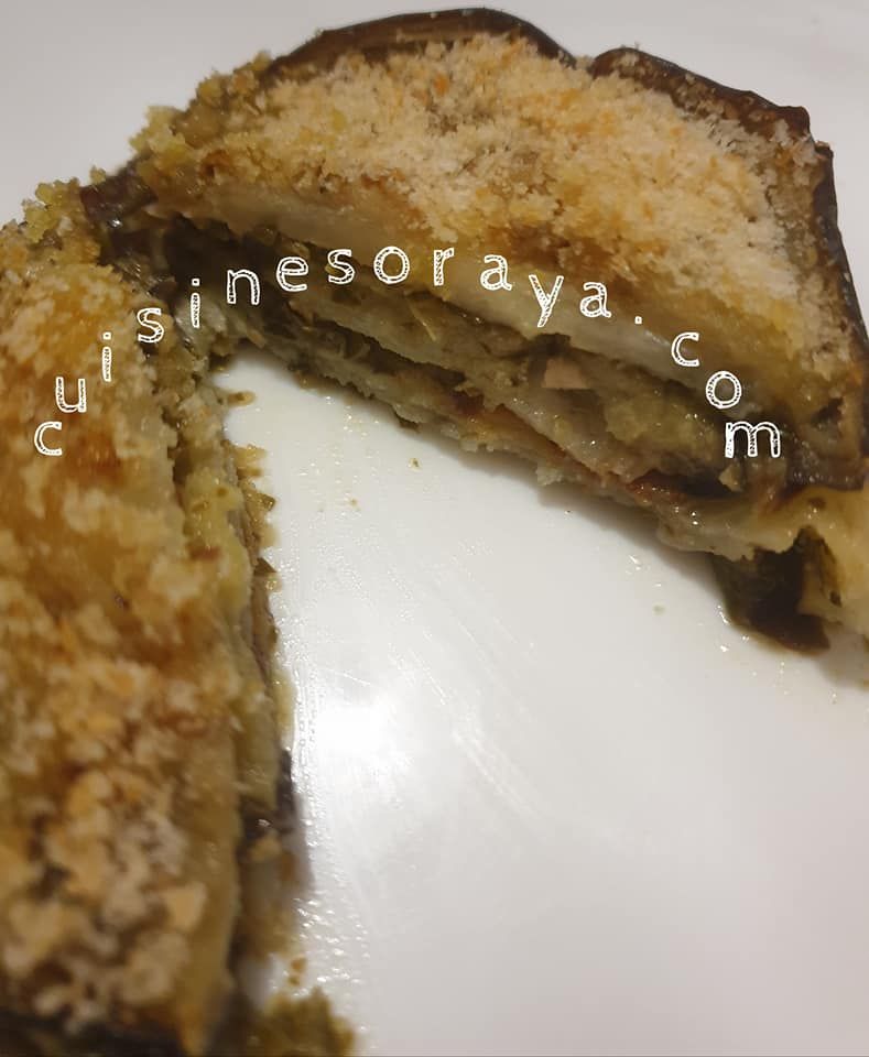 Aubergine au pesto et mozzarella