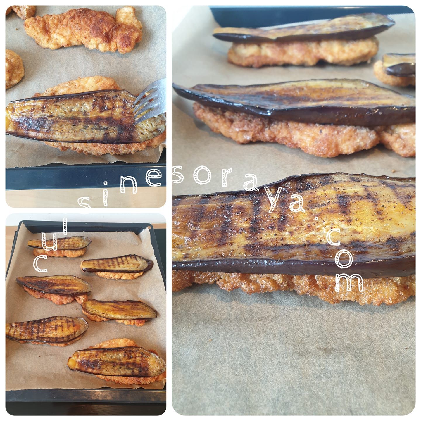 Escalope à la parmigiana à l'aubergine.