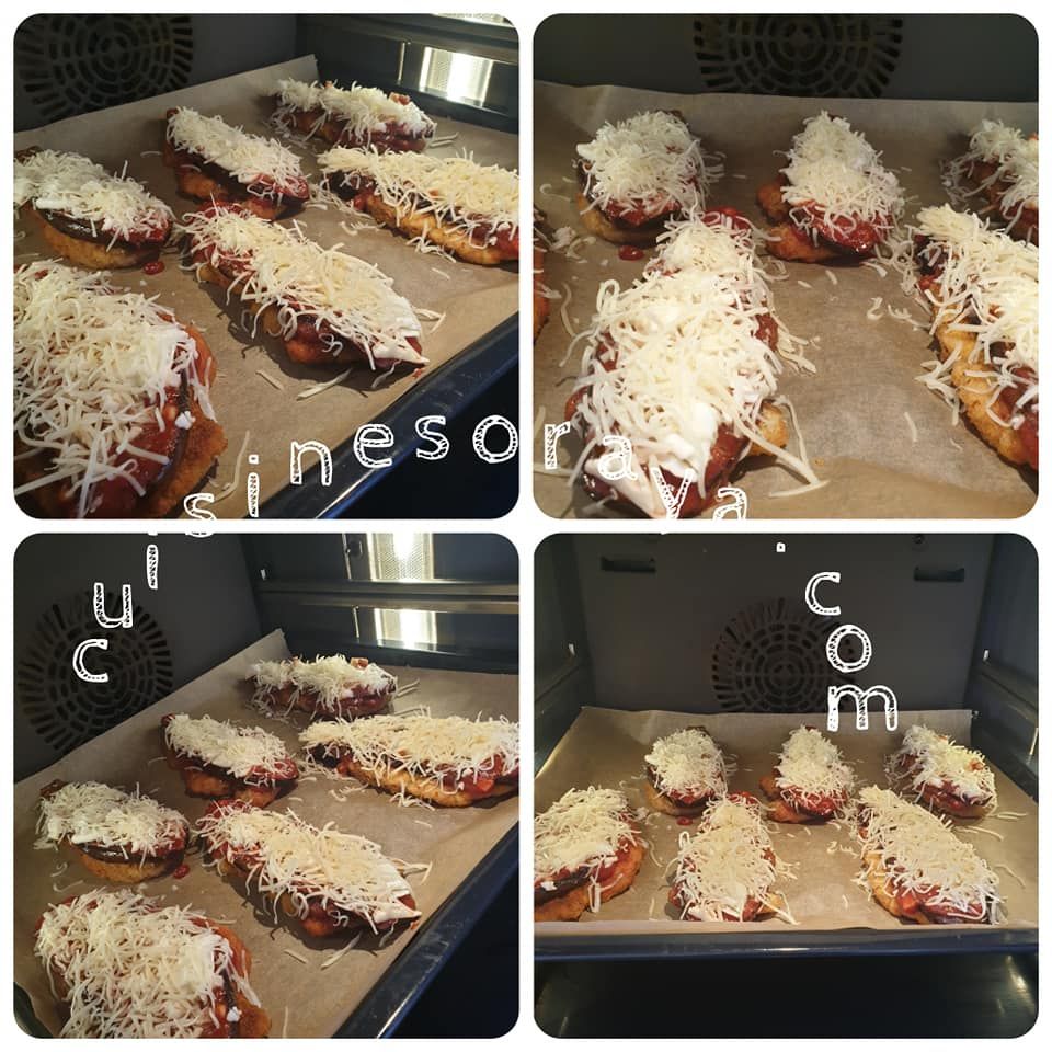 Escalope à la parmigiana à l'aubergine.