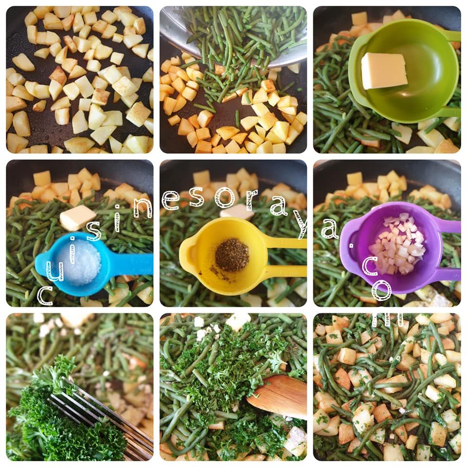 Poêlée d'haricots verts et pommes de terre
