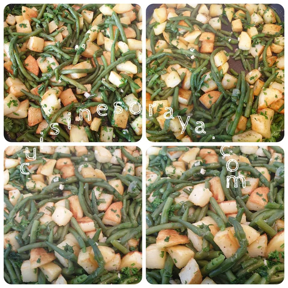 Poêlée d'haricots verts et pommes de terre