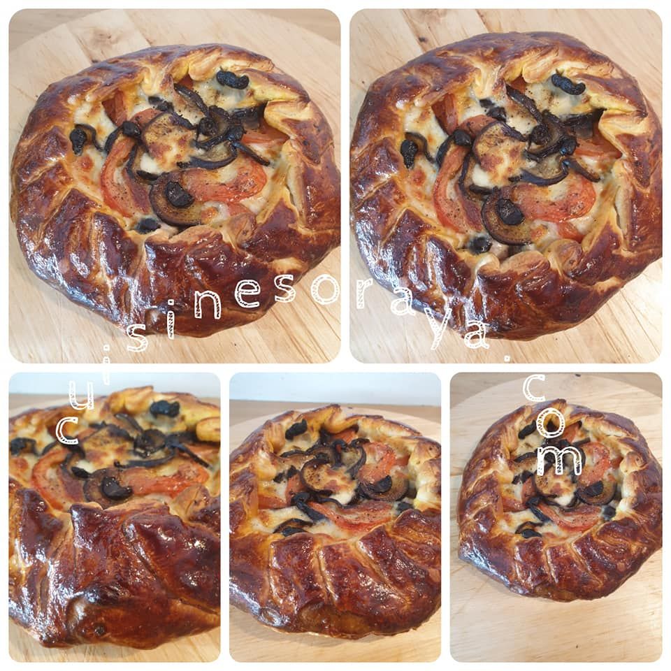 Tarte rustique à la tomate, aubergine et mozzarella