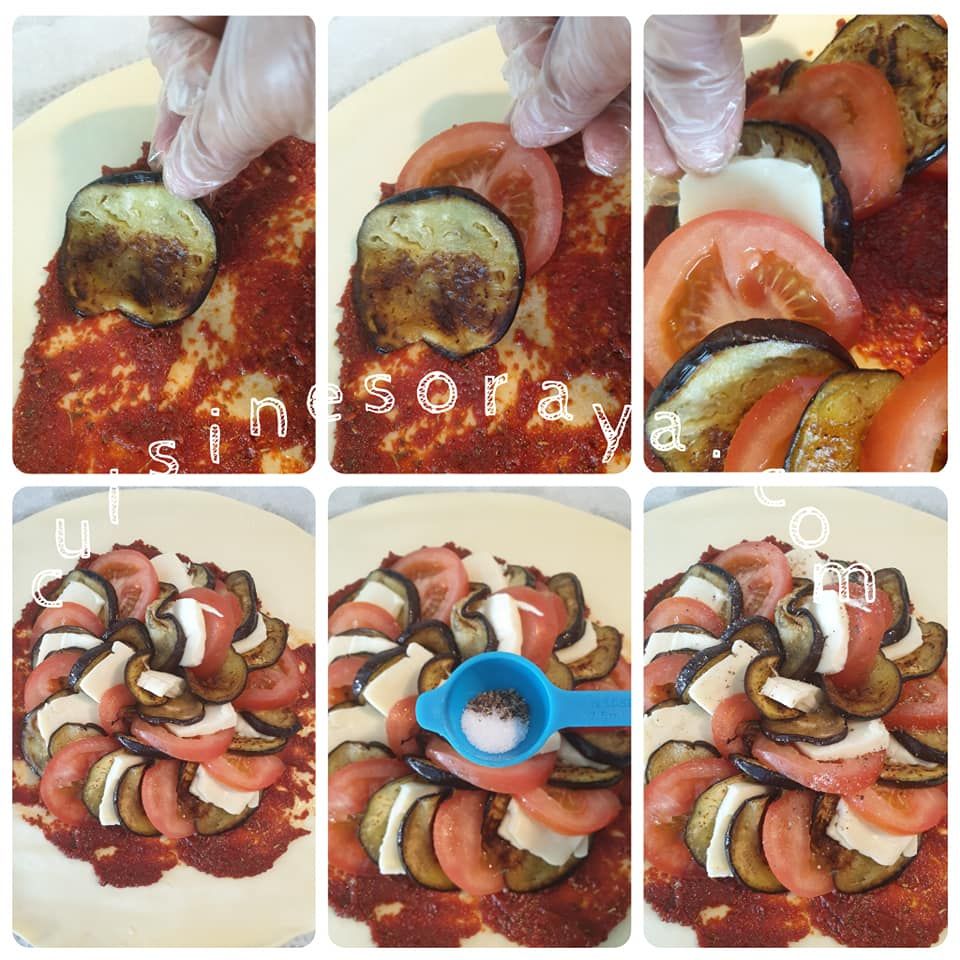 Tarte rustique à la tomate, aubergine et mozzarella