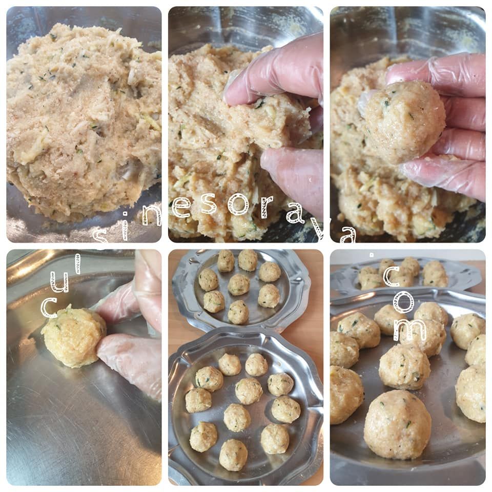 Boulettes de poulet et courgette