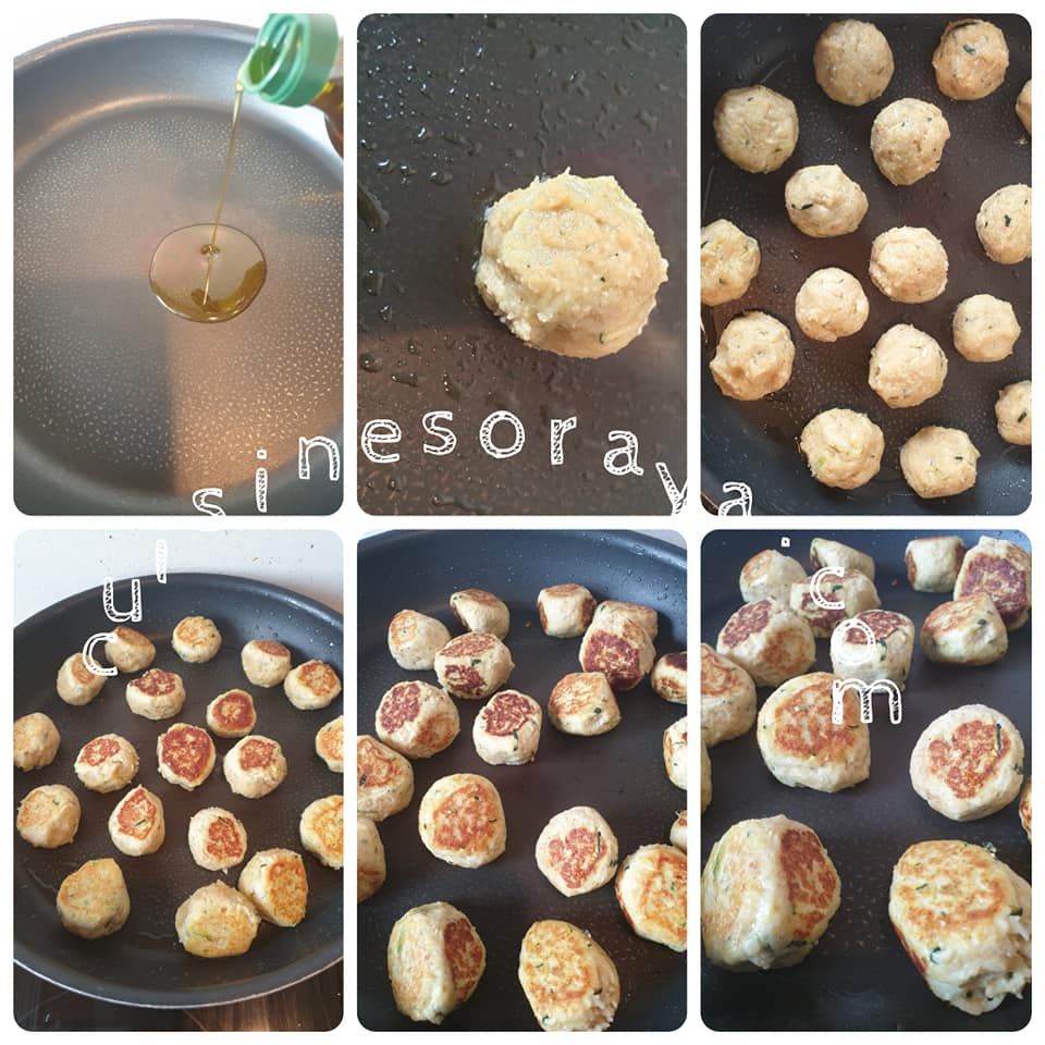 Boulettes de poulet et courgette