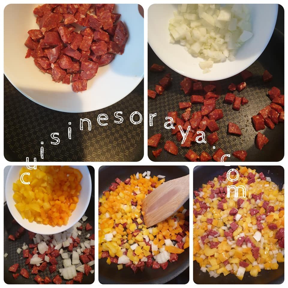 Frittata aux poivrons et chorizo