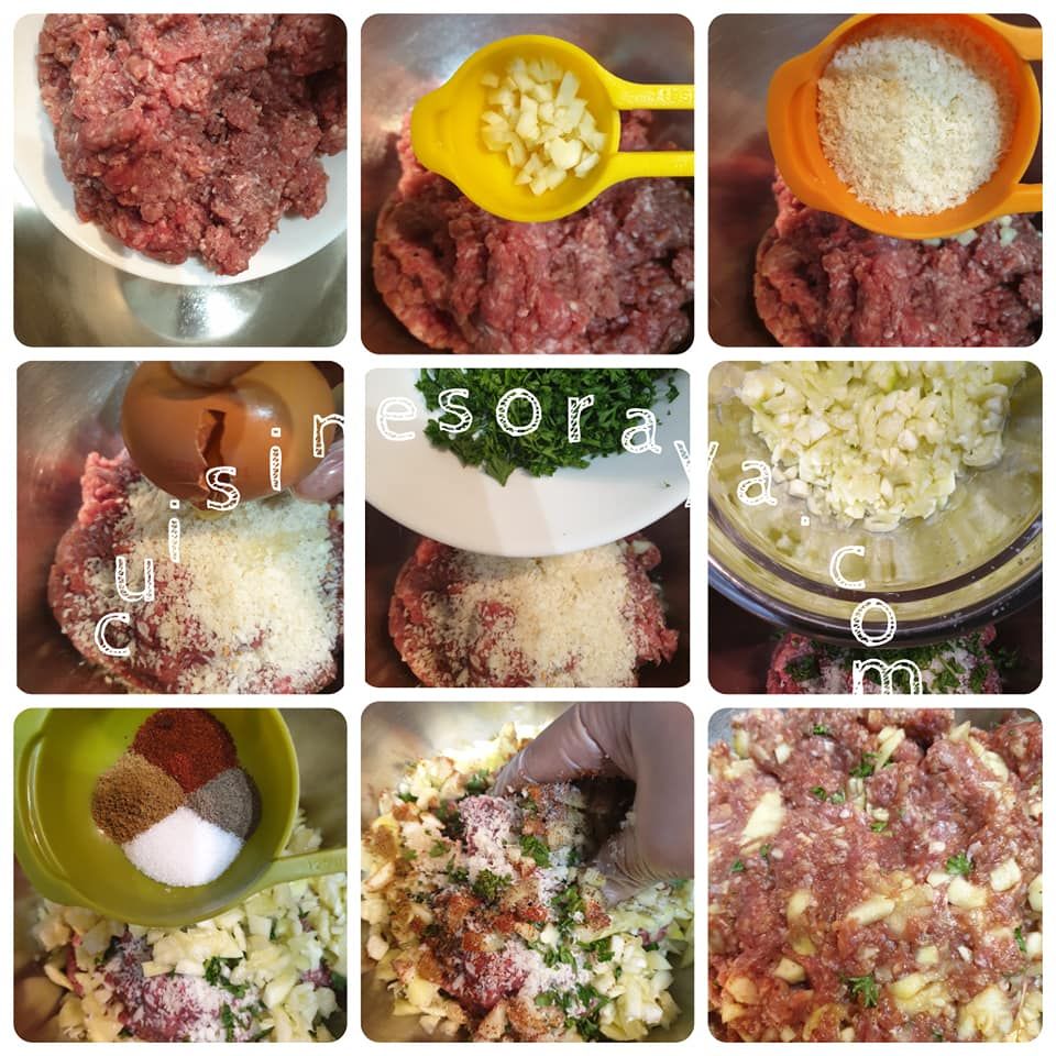 Tajine de courgettes farcies en sauce