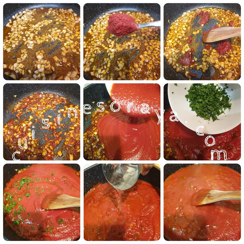 Tajine de courgettes farcies en sauce