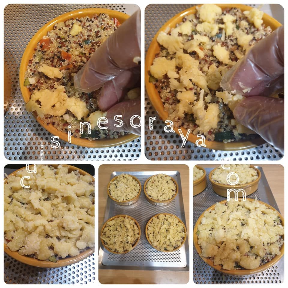 Crumble salé de légumes au quinoa