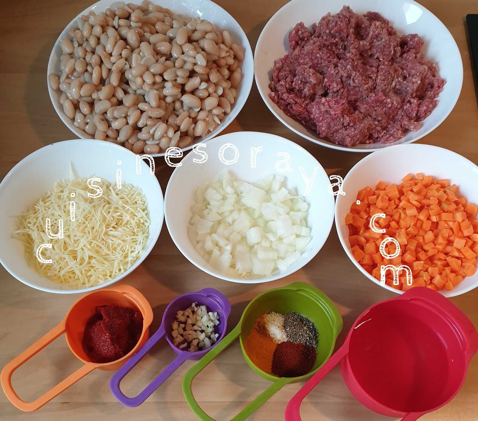 Hachis Parmentier au haricots blanc