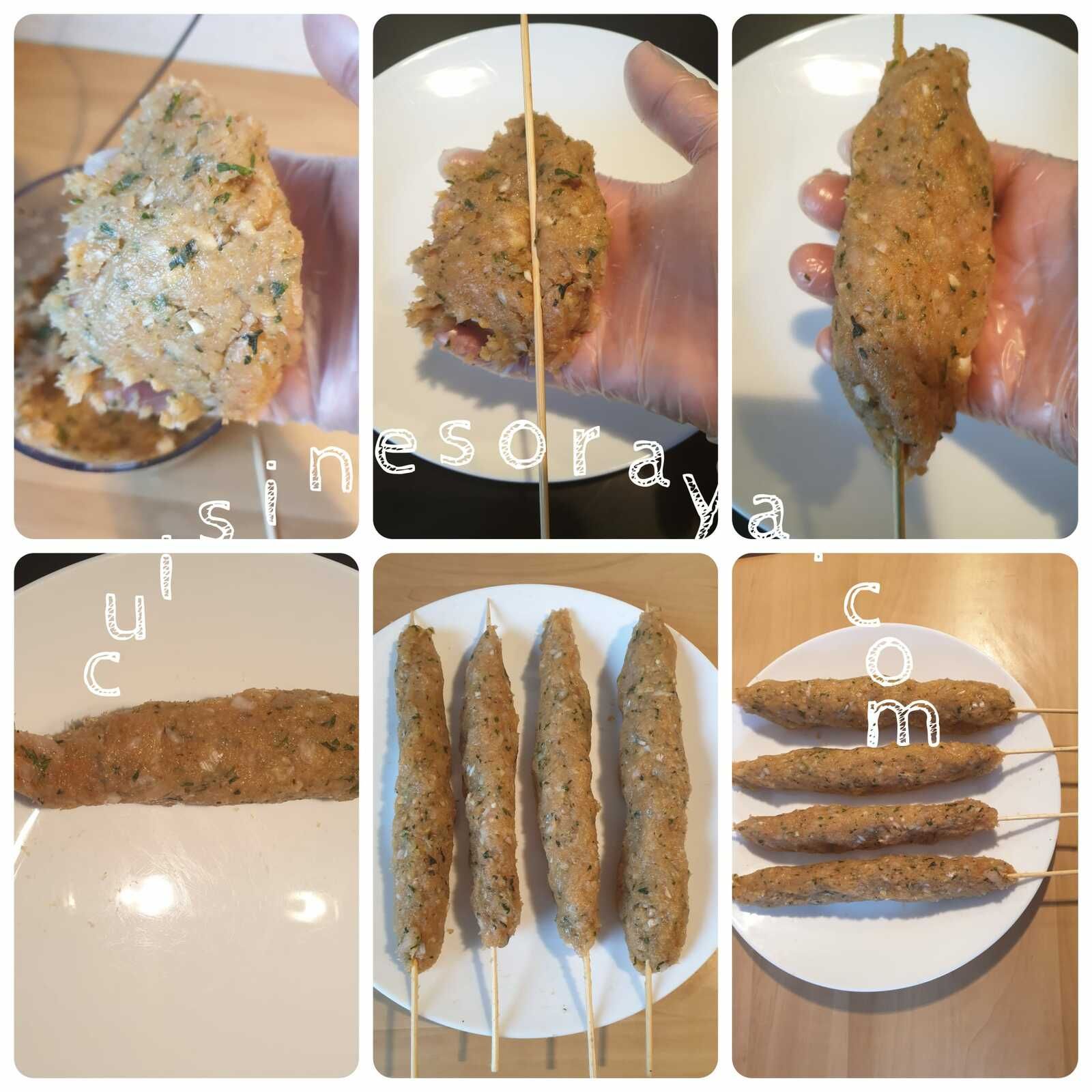 Brochette de kefta de poulet