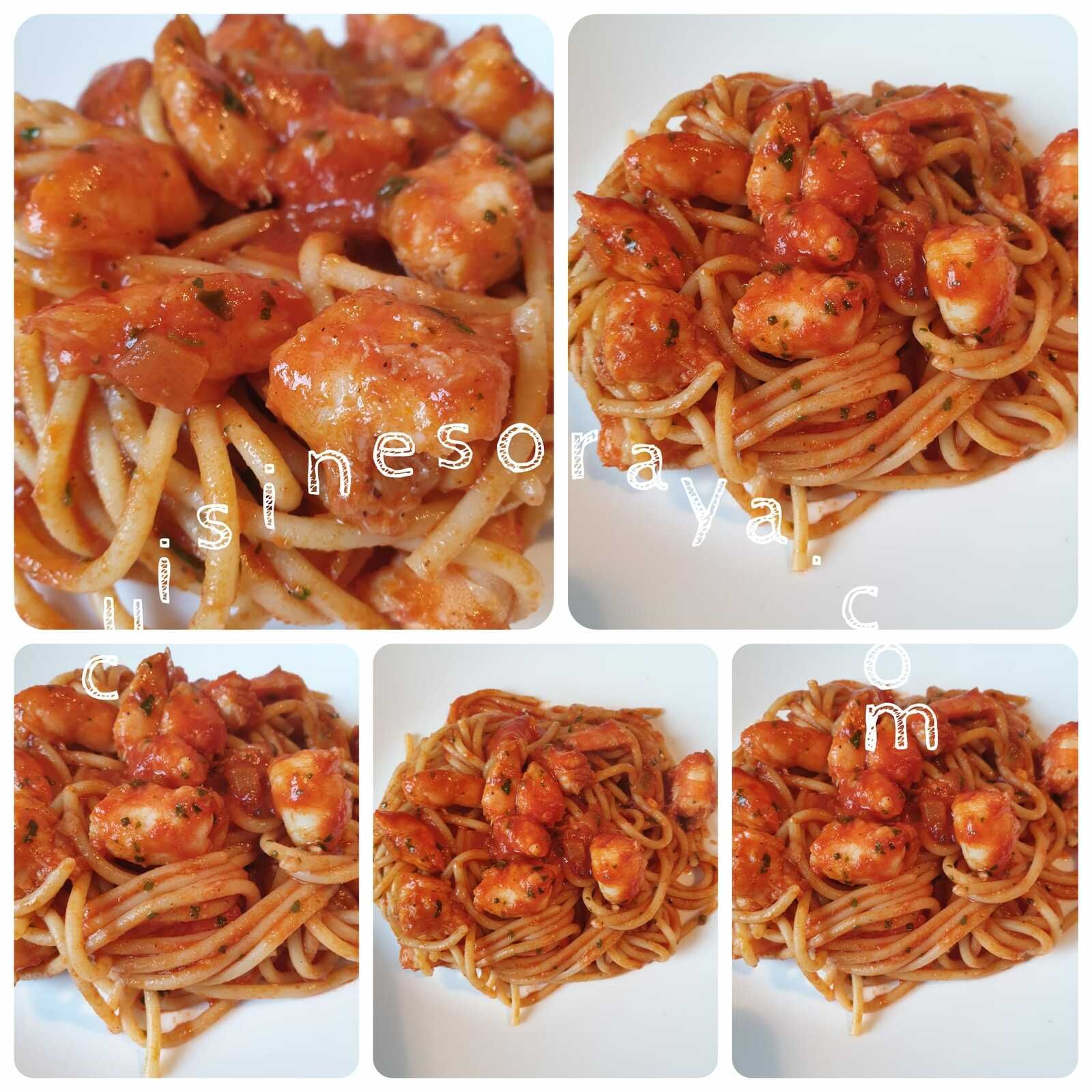 Spaghettis aux crevettes