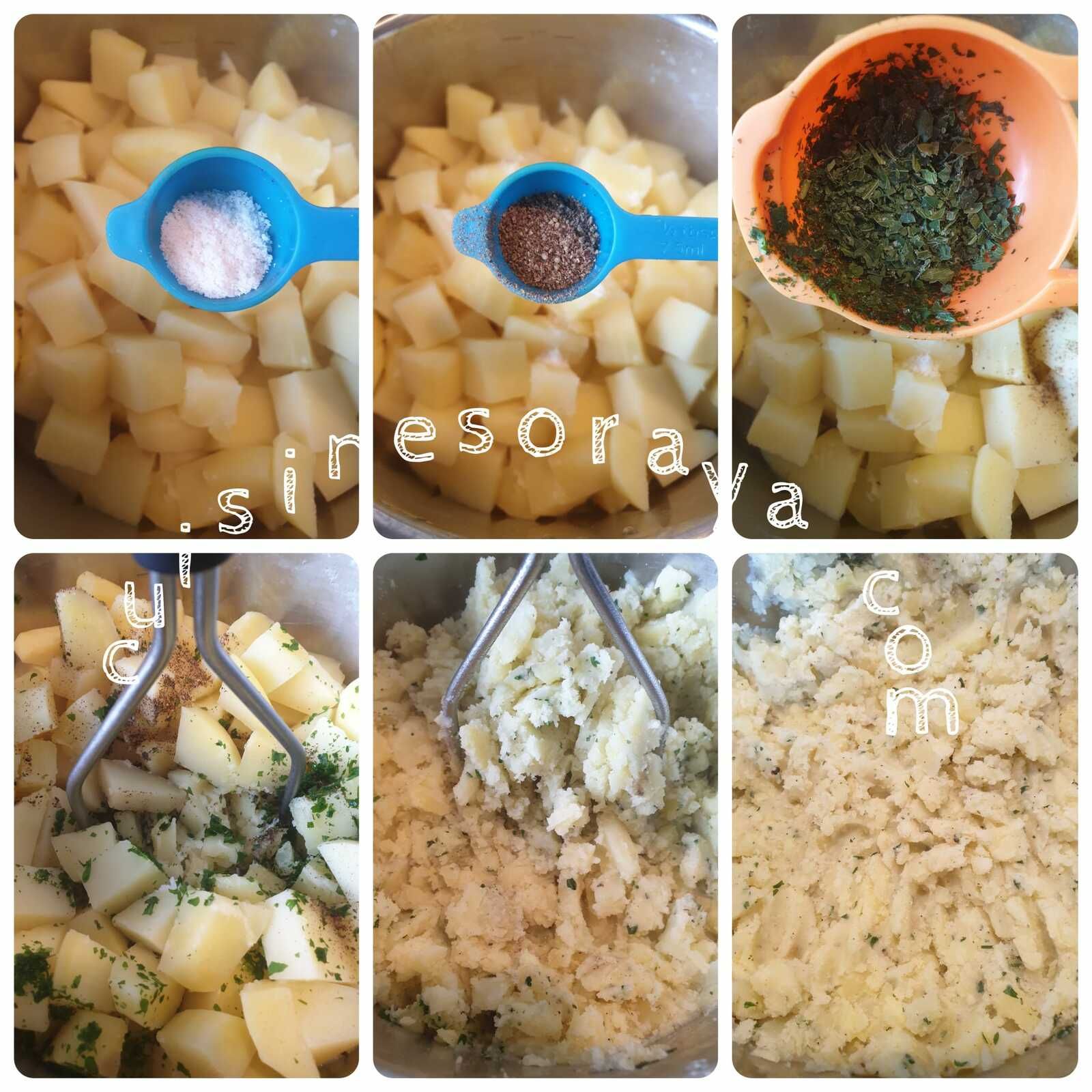 Boulettes farcies de pomme de terre à la viande et fromage gratiné au four