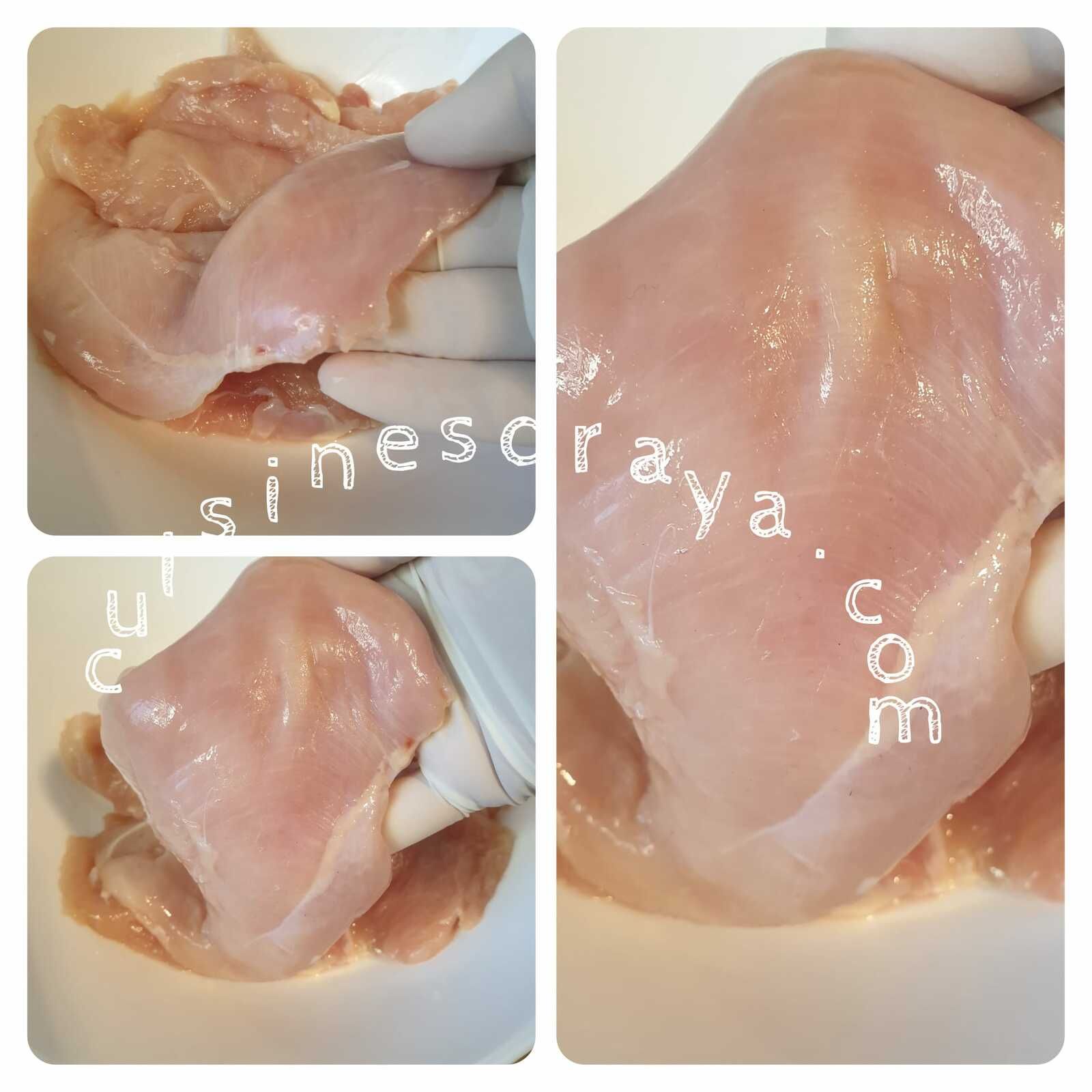 Escalope de poulet marinée au citron et aux épices