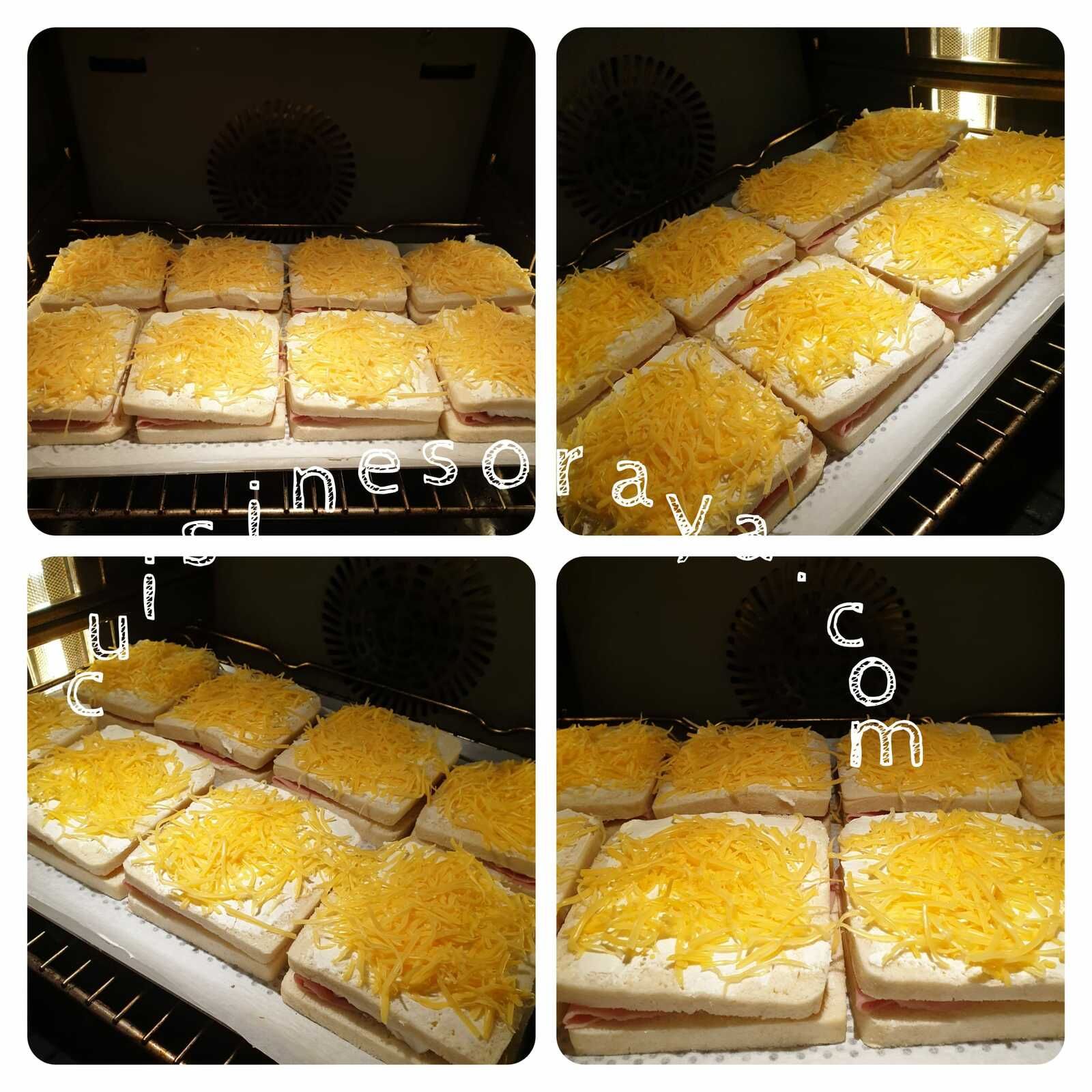 Croque dinde, chèvre et miel