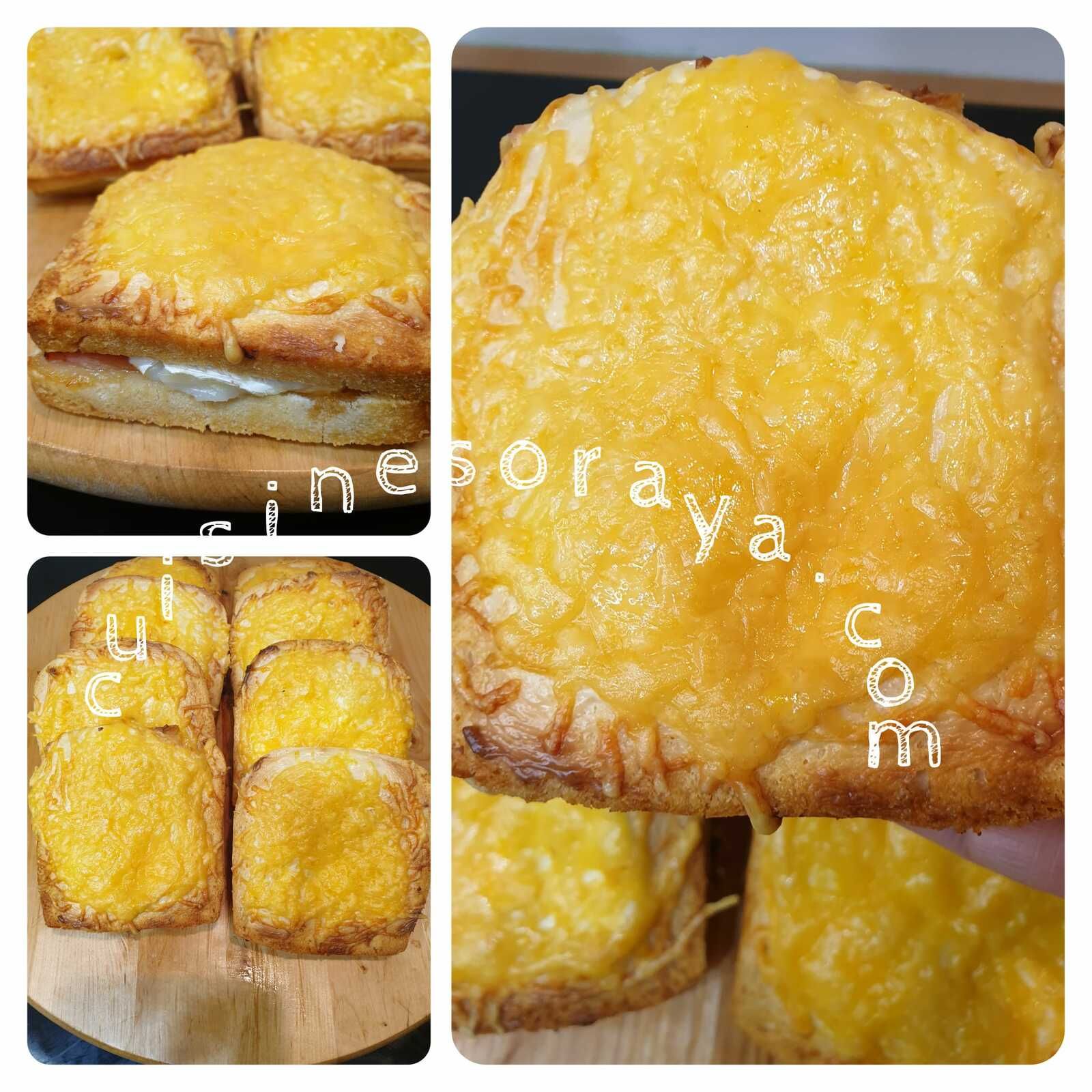 Croque dinde, chèvre et miel
