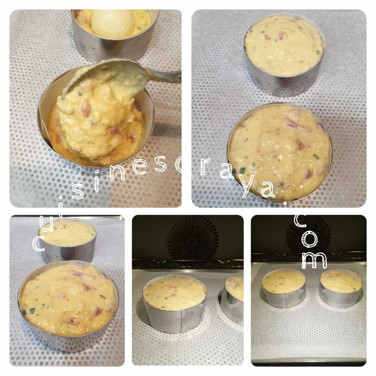 Muffins coeur oeuf coulant