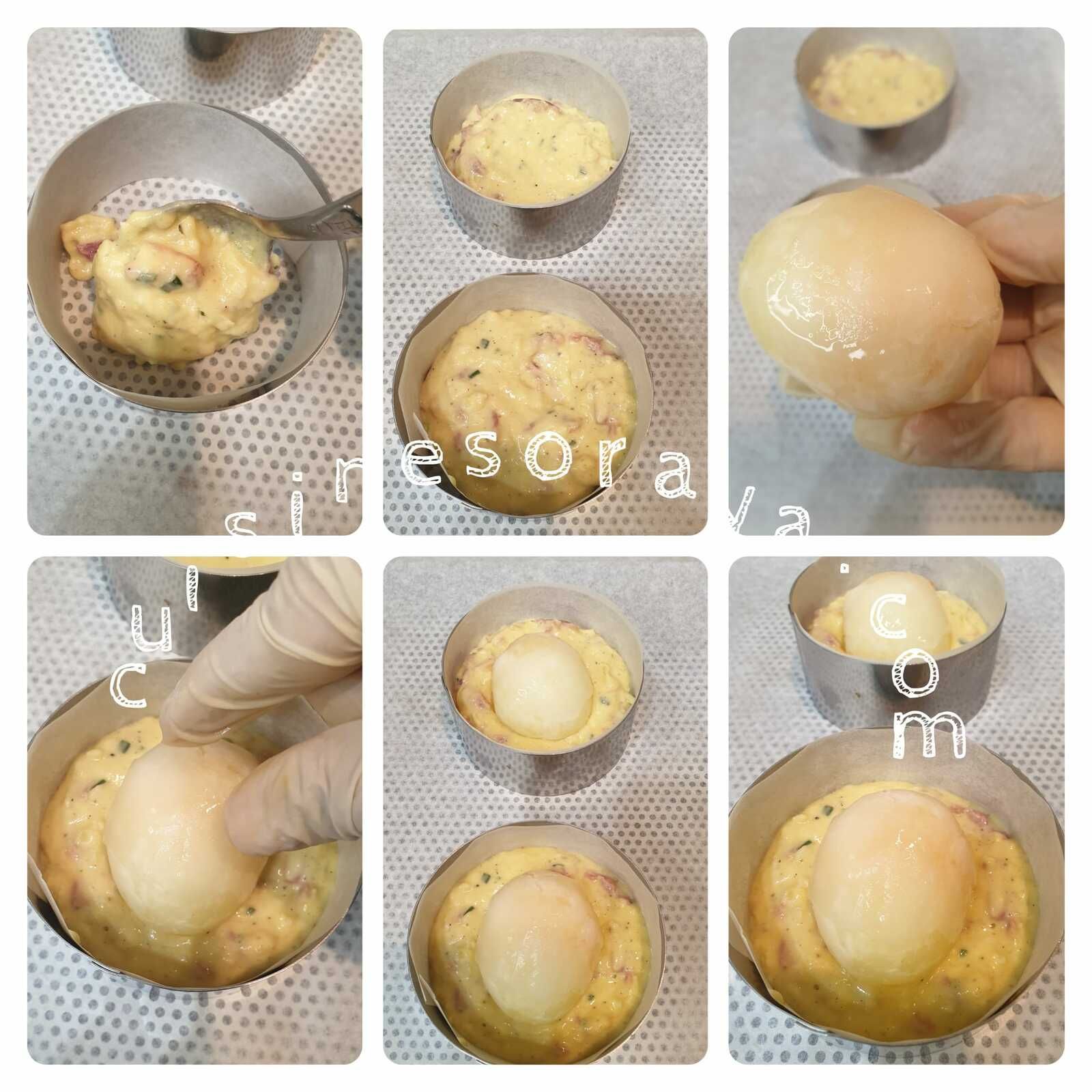 Muffins coeur oeuf coulant