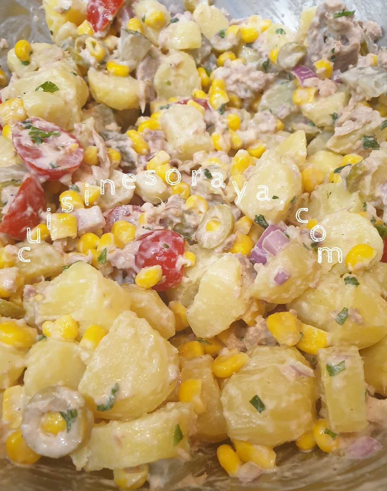 Salade de pommes de terre sauce yaourt