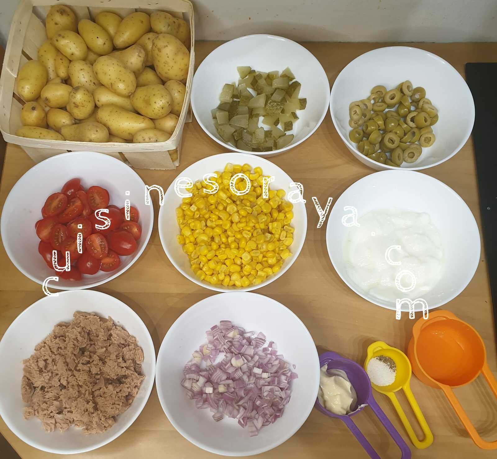 Salade de pommes de terre sauce yaourt