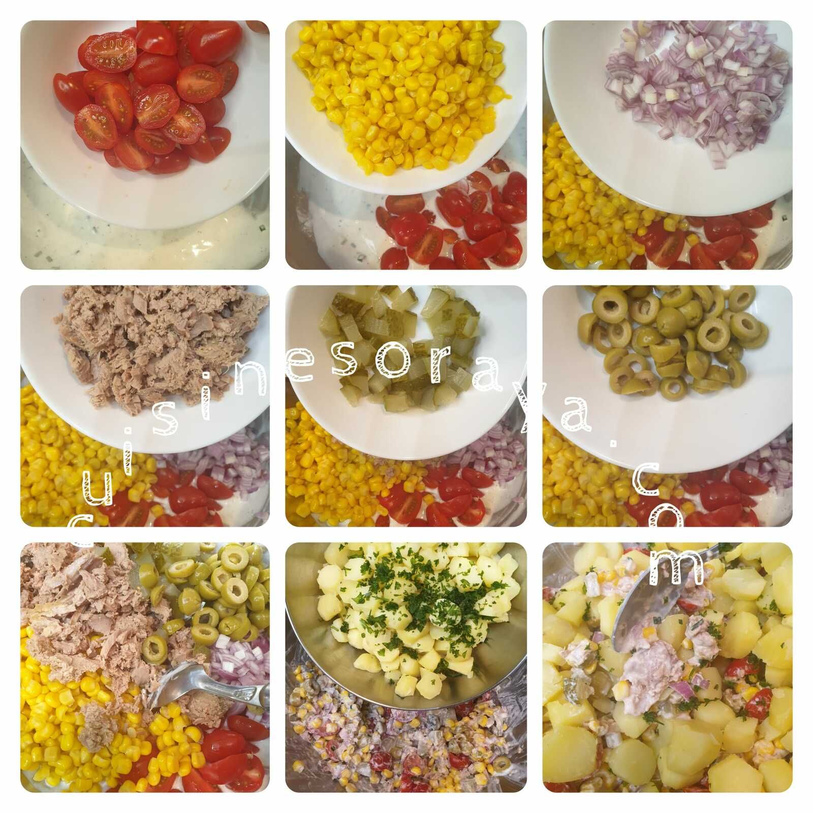 Salade de pommes de terre sauce yaourt